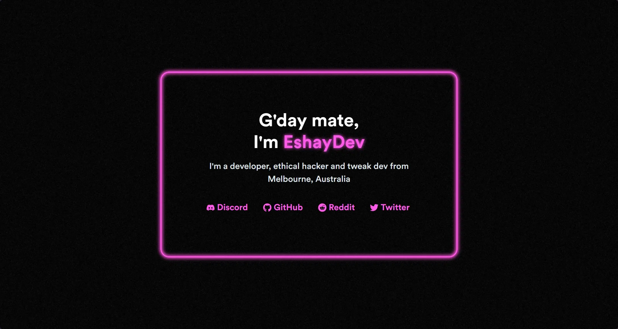 eshay.dev website
